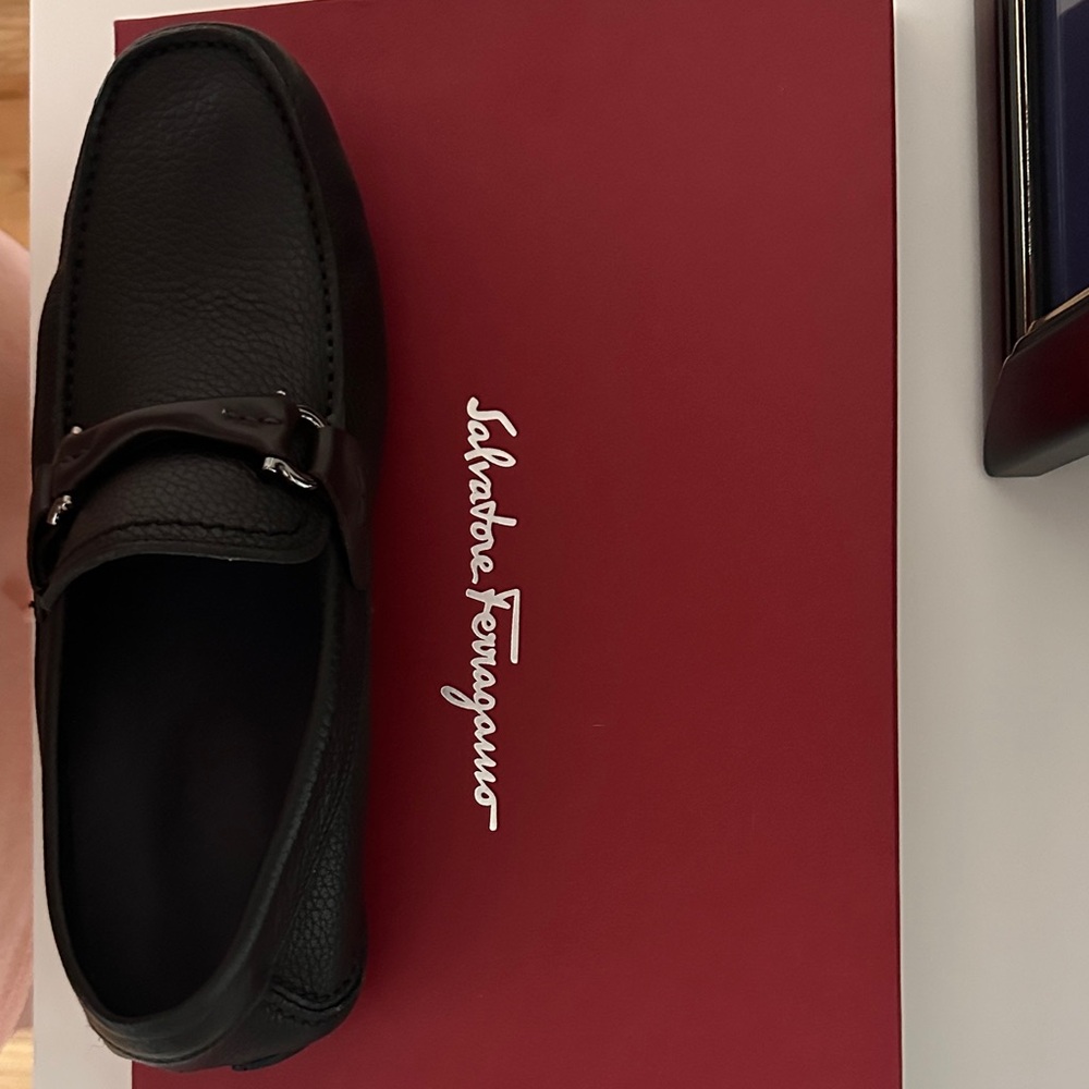 Salvatore Ferragamo Black Leather Loafers - Picture 3 of 6